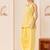 Lemon yellow embroidered chanderi silk kurta set
