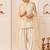 Daisy ivory embroidered chanderi silk kurta set