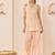 Carnation pink embroidered chanderi silk kurta set