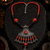 Ethnic treasure multi-bead necklace with german silver pendant