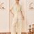 Daisy ivory embroidered chanderi silk kurta set