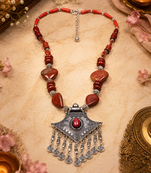 Artisan aura assorted beads necklace