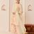 Carnation pink embroidered chanderi silk choga kurti set