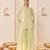 Mint green embroidered chanderi silk short kurti gharara set