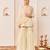 Daisy ivory embroidered chanderi silk short kurti gharara set