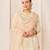 Daisy ivory embroidered chanderi silk short kurti gharara set