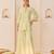 Mint green embroidered chanderi silk sharara set