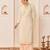 Daisy ivory embroidered chanderi silk kurti set with skirt
