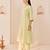 Mint green embroidered chanderi silk choga kurta set