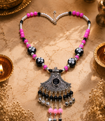 Traditional fusion multi-bead necklace
