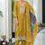Mustard embroidered chiffon pakistani suit