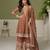 Brown embroidered georgette sharara