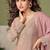 Pink embroidered georgette sharara
