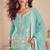 Blue embroidered chiffon sharara