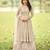 Beige embroidered net festive salwar suits