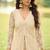 Beige embroidered net festive salwar suits