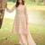 Pink embroidered net festive salwar suits
