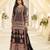 Black embroidered crepe sharara