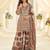 Beige embroidered crepe sharara