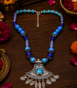 Indie charm assorted beads necklace