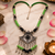 Tribal luxe necklace with german silver pendant