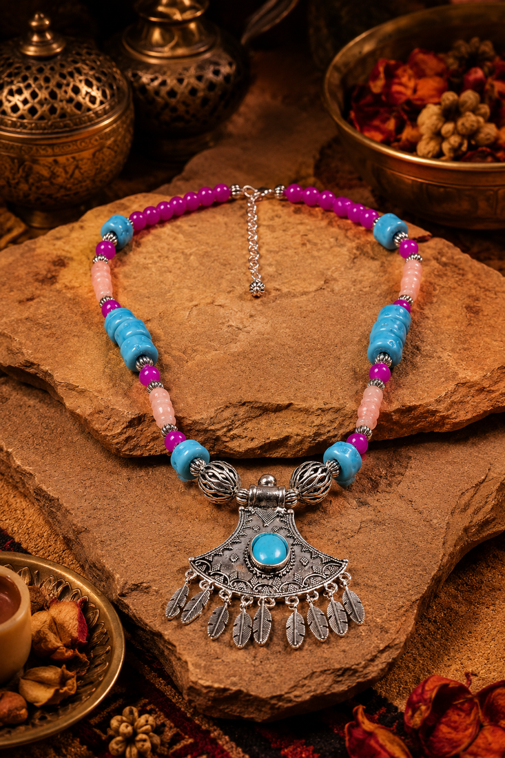 Antique melody beaded necklace