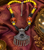 Bohemian raga multi-bead necklace