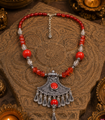 Desert moon assorted beads statement necklace