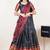 Black woven art silk lehenga choli