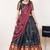 Black woven art silk lehenga choli