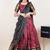 Maroon woven art silk lehenga choli