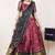 Maroon woven art silk lehenga choli