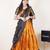 Mustard woven art silk lehenga choli