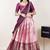 Pink woven art silk lehenga choli