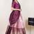 Pink woven art silk lehenga choli