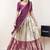 Cream woven art silk lehenga choli