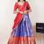 Blue woven art silk lehenga choli