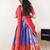 Blue woven art silk lehenga choli