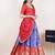 Blue woven art silk lehenga choli
