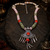 Assorted beads necklace with german silver pendant