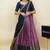 Pink woven art silk lehenga choli