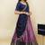 Pink woven art silk lehenga choli