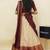 Cream woven art silk lehenga choli