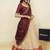 Cream woven art silk lehenga choli