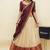 Cream woven art silk lehenga choli