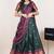 Green woven art silk lehenga choli