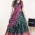 Green woven art silk lehenga choli