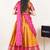 Yellow woven art silk lehenga choli
