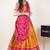 Yellow woven art silk lehenga choli