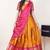 Yellow woven art silk lehenga choli